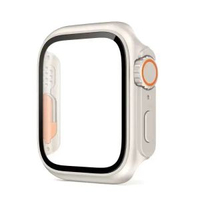 【秒變ultra】適用ApplewatchS9_8_7蘋果手錶全包保護殼膜一體6_5半包-星光色iwatch s7/s8/s9 41mm