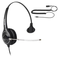 VoiceJoy Call center headset with microphone Voice Tube headset RJ9 plug Headset with QD +Noise Canceling Mic for office phones