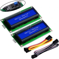 I2C 1602 LCD Display Module 16X2 Character Serial Blue Backlight Screen for Raspberry Pi Arduino STM32 DIY Maker Project IoT