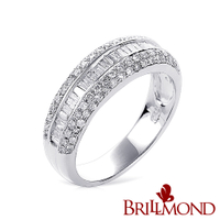 【BRILLMOND】80分18K金璀璨星河真鑽戒(天然鑽石總重80分 18K白金台)