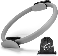 Pilates Ring Fitness Circle 14" Yoga Rings Magic Circle with Dual Padded Handles for Toning Arms Thi