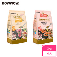 【BOWWOW】成犬軟性飼料3kg(成犬飼料、全齡犬飼料、狗飼料、軟飼料)