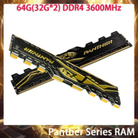 64G(32G*2) DDR4 3600MHz Panther Series RAM Desktop Gaming Memory Fast Ship High Quality