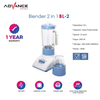 Blender Serba guna Advance BL2 Blender multifungsi tabung kaca 1.5L blender ice crusher buah dan bum