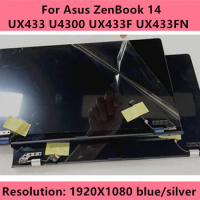 oriignal 1920*1080 14" LED/LCD Display screen Full Assembly For Asus ZenBook 14 UX433 U4300 UX433F UX433FN