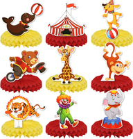 Carnival Circus Honeycomb Centerpieces KSKSPE 9Pcs Carnival Circus Party Table Centerpieces Carnival