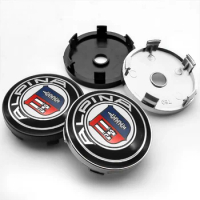 4Pcs 56+60mm Car Wheel Center Hub Cap Rim Cover Emblem Badge Stickers For Alpina X1 X3 X4 E87 E36 E46 E90 E39 F10 F16 X6 M3