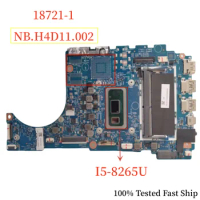 18721-1 For Acer Swift 3 SF314-56 Motherboard NBH4D11002 448.0E718.0011 With I5-8265U+4GB RAM Mainboard 100% Tested Fast Ship