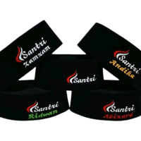Peci Santri Bordir Nama Sukasuka - Kopiah Pria Muslim Hitam Motif Santri Songkok Logo