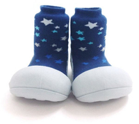【任2件990】韓國 Attipas 快樂腳襪型學步鞋- 寧靜星空藍 (實品為灰鞋底，非主圖中淺灰色)