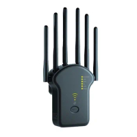 Wireless WiFi Repeater 1200Mbps 5GHz WiFi Signal Booster Dual-Band 2.4G 5G WiFi Extender 6 Antenna Black EU Plug