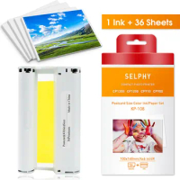KP-108IN Compatible for Canon Selphy CP1500 CP1300 CP1200 CP910 CP900 Wireless Compact Photo Printer 6 Inch Ink Cassette Paper
