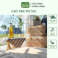 Giỏ Picnic Bằng Tre Tiện Lợi - Giỏ Tre Đựng Đồ Chụp Hình Decor - Picnic Basket Camping Đi Dã Ngoại C