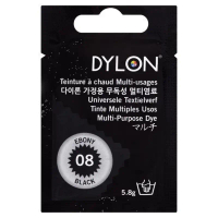 dylon สีย้อมผ้า คุณภาพสูง (สีดำ # 08) ใช้ย้อม ผ้าเส้นใยธรรมชาติทุกชนิด ผ้าฝ้าย ,ลินิน ,ไหม ,ขนสัตว์