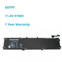 11.4V 97WH 6GTPY Laptop Battery For DELL XPS 15 9570 9560 7590 For Dell Precision 5520 5530 Series Notebook