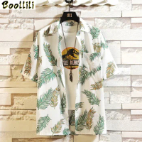 Style Brand 9 Summer Hot Sell Men's Beach Shirt Fashion Short Sleeve Floral Loose Casual Shirts Plus Asian SIZE M-4XL 5XL