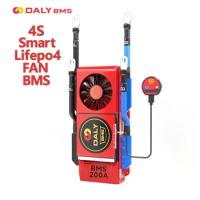 Daly Smart Lifepo4 Fan BMS 4S 12V 80A 100A 120A 200A 250A 300A 400A 500A BMS For lithium 18650 battery Bluetooth
