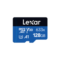 【Lexar 雷克沙】633x UHS-I A1 U3 128GB microSD記憶卡(適用各種手機、攝影裝置)