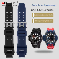 Silicone Watch Strap For Casio G-Shock GA-1000 /1100 GW-4000 /A1100 G-1400 Sport Waterproof Resin watchband men's Accessories