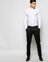 美國百分百【全新真品】Calvin Klein 襯衫 CK 上班族 長袖 白色 上衣 素面 專櫃款 外衣 S號 C615