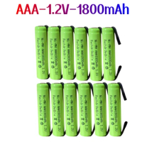 1.2V 1800mAh Ni-Mh AAA Rechargeable Battery Cell With Solder Tabs For Philips Braun Electric Shaver Razor Toothbrush