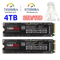 SSD 1080PRO 4TB 2TB 1TB M.2 NGFF PCIe 4.0 NVME Reading Writing 7500MB/S Solid State Hard Disk For Laptop PS5 Game