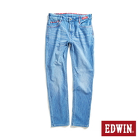 EDWIN 東京紅360°迦績彈力機能小直筒牛仔褲-男款 石洗藍