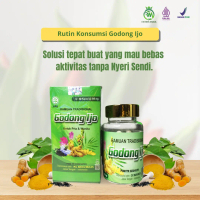Godong Ijo Original BPOM Jamu Asam Urat Nyeri Sendi dan Rematik Saraf Kejepit Herbal - Isi 60 Kapsul