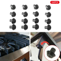 16 PCS Gas Range Burner Grate Foot Compatible Stove Gas Stove Burner Foot Rubber Feet For Gas Stove Replacement Parts