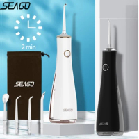 SEAGO New Oral Irrigator USB Rechargeable Portable Water Flosser Dental Water Jet for Teeth Whitening Orthodontic Spray Nozzle