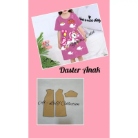 Pola instan / pola jiplak DASTER ANAK Petunjuk Menjahit Cantik Pakaian Fashion