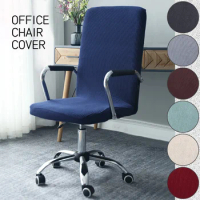 Fashion Stripe Rotating Armrest Chair Cover Office Computer Boss Chair Cover Thick Elastic One-piece Chair Cover For All Seasons
