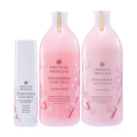 Oriental Princess Oriental Beauty Lovely Sakura Set [Shower Cream 400ml + Body Lotion 400ml + Deodorant 70ml]