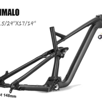 HIMALO-Bicycle Soft Tail Frame, Mountain 4 Links, Full Suspension, Aluminium, MTB, DH Cycling Downhill, 29/27.5ER Boost, 148mm