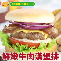 【海肉管家】牛肉漢堡排_共24片組(12片/960g/包)