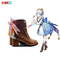 Ayaka Cosplay Genshin Impact Kamisato Ayaka Shoes Fontaine Springbloom Missive Dress New Skin Outfit Cosplay Shoes Boots