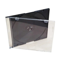 【臺灣製造】12CM專用 5mm slim case黑底PS壓克力CD盒/DVD盒/光碟盒/CD殼(200個)