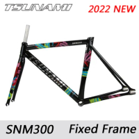 TSUNAMI 2022 New Style High Quality Single Speed SNM300 Fixed Gear 700c Aluminum Frame and Fork 52cm 54cm Bicycle Frameset