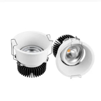 COB LED Anti-Glare Recessed Downlight 5W 7W 10W 15W 20W Ceiling Spot Lamp AC220V 230V For Indoor Hotel Room Lighting