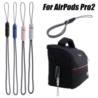 For Apple AirPods Pro2 Bluetooth Headphone Lanyard Anti-lost Anti-drop Silicone Nylon Strap Rope For Air Pods Pro 2nd Gen
