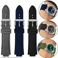 For 1853 Tissot Men's watch Super Player PRX Series T137.410 modified nylon leather watchband 26-12mm Convex mouth watch strap