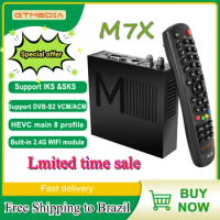 GTMEDIA M7X Satellite TV Receiver DVB-S2 SKS/IKS/CS M3U Set Top Box 1080P Full HD TV Decoder Twin Tuner lKS &amp;SKS Record player