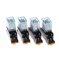 Rơ le MY2N-J, Công suất cuộn dây, AC220V, 12VDC, 24VDC, 24VAC, 5A, 8PIN, với đế ổ cắm