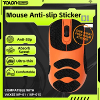 Black TALONGAMES Mouse Grip Tape For VAXEE NP-01 / NP-01S Mouse,Palm Sweat Absorption, All Inclusive Wave Patter Anti-Slip Tape