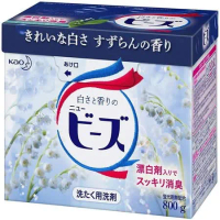 日本 花王  香水系列 濃縮洗衣粉酵素盒裝洗衣粉 800g(藍盒鈴蘭香)