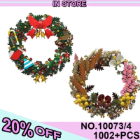 Mould King 10073 10074 Christmas Wreath Building Block Eucalyptus Wreath and Dried Flower Wreath Model Kids Christmas Gift