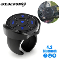 Wireless Bluetooth Media Button Remote Controller Car Motorcycle Bike Steering Wheel MP3 Music Play For IOS Android Phone Tablet