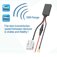 High Quality 12Pin Car Radio AUX Cable Adapter Bluetooth 4.0 For VW RCD510 RCD310 RCD300 RNS510 RNS310 RNS210