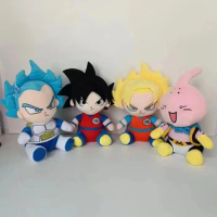 20cm Dragon Ball Japan Anime Plush Toys Super Saiyan Goku Vegeta Picollo Trunks Gohan Cartoon Figure Stuffed Dolls Child Gifts