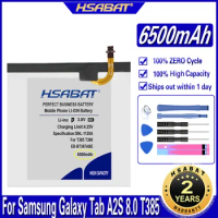 HSABAT EB-BT367ABA EB-BT367ABE 6500mAh Battery for Samsung Galaxy Tab A 8.0 2017 A2S SM-T360 SM-T365 SM-T375S T377 T380 T385